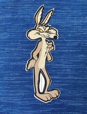 Vintage Looney Tunes Die Cut Decal Sticker Wile E Coyote 8" Warner Bros 95B